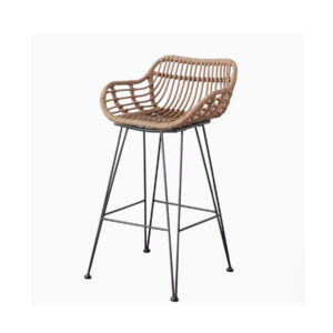 MEKS woven rattan bar stool