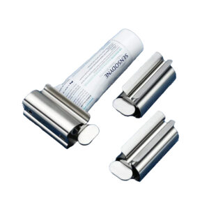 Stainless steel toothpaste squeezer